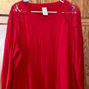 Terra & Sky Lace Detail Top